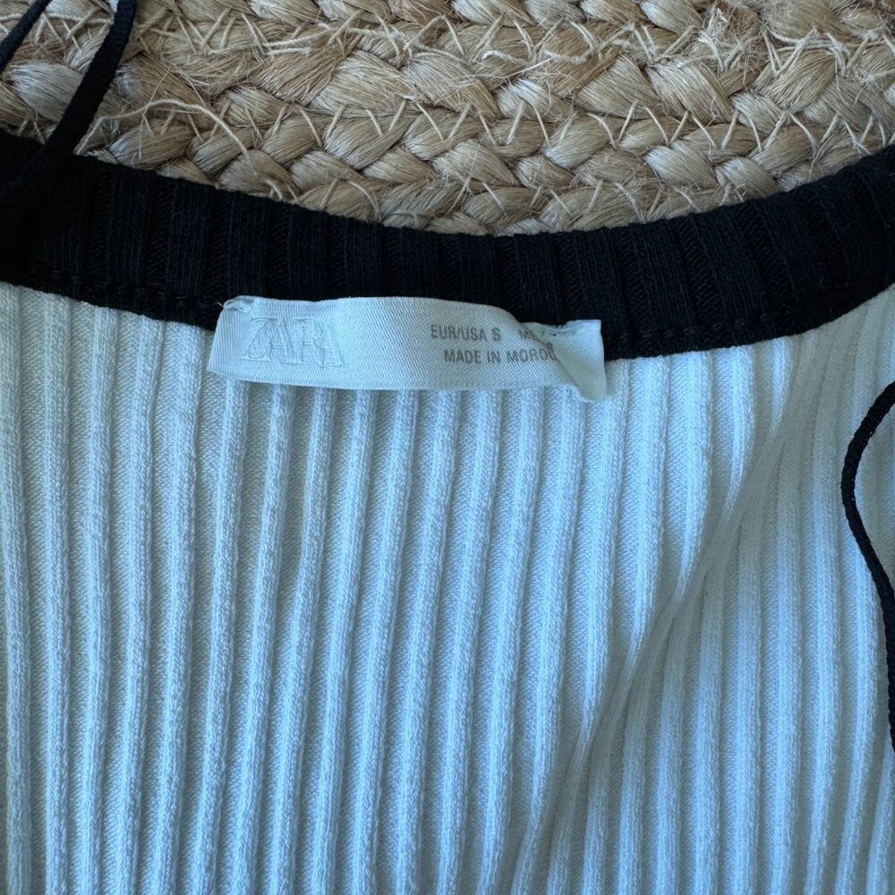 ZARA Ribbed Knit Peplum Tank – Size S – Never Worn - Picture 9 of 13